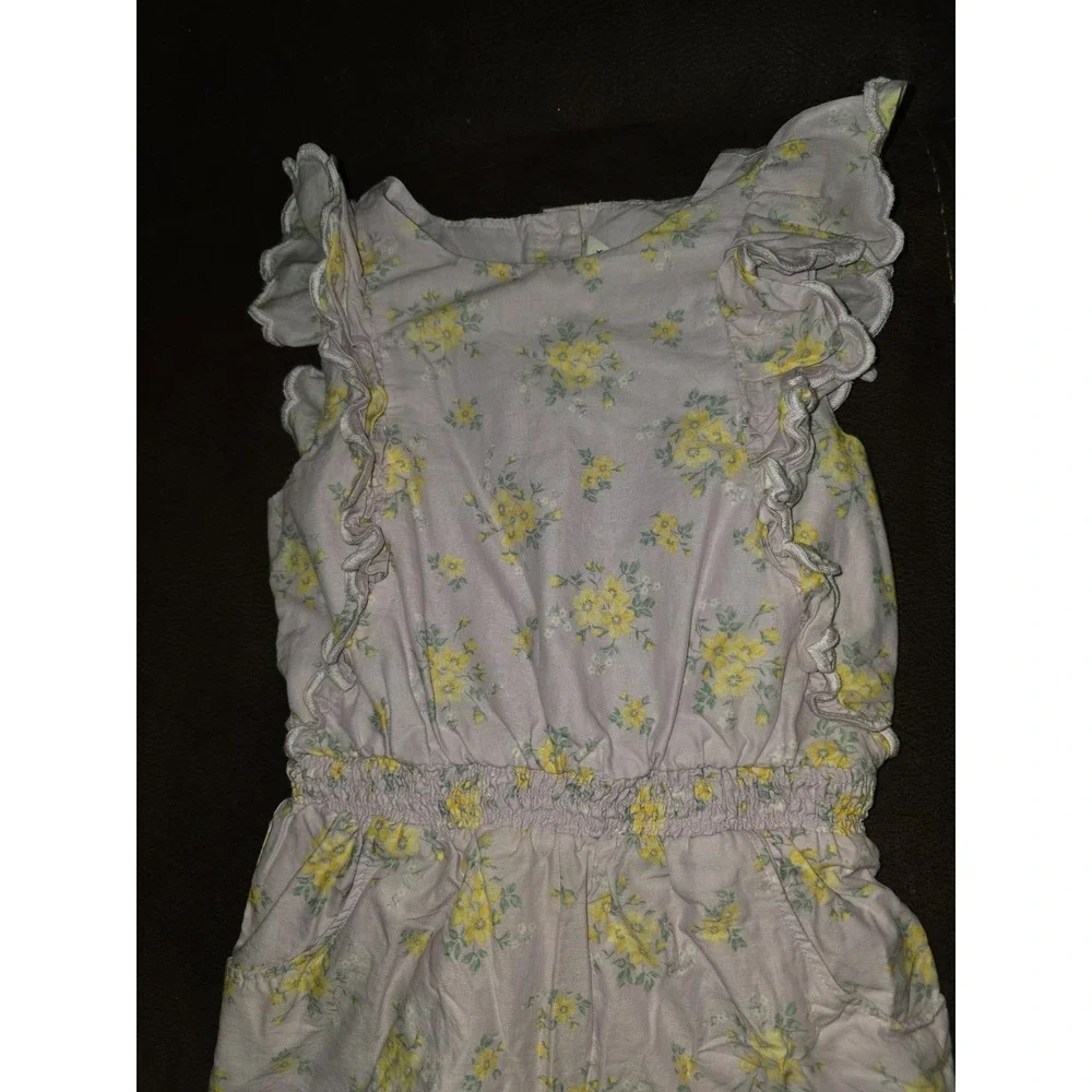 Janie and jack fleur-ever in style floral spring Easter romper‎ outfit size 7